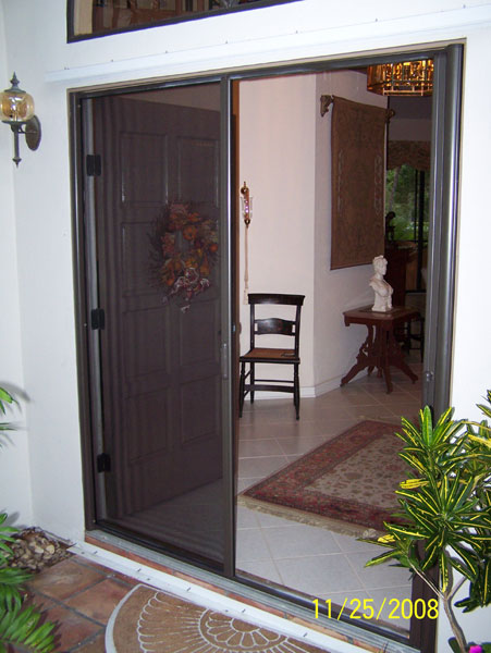 Retractable Door Screen From the Outside Looking In
